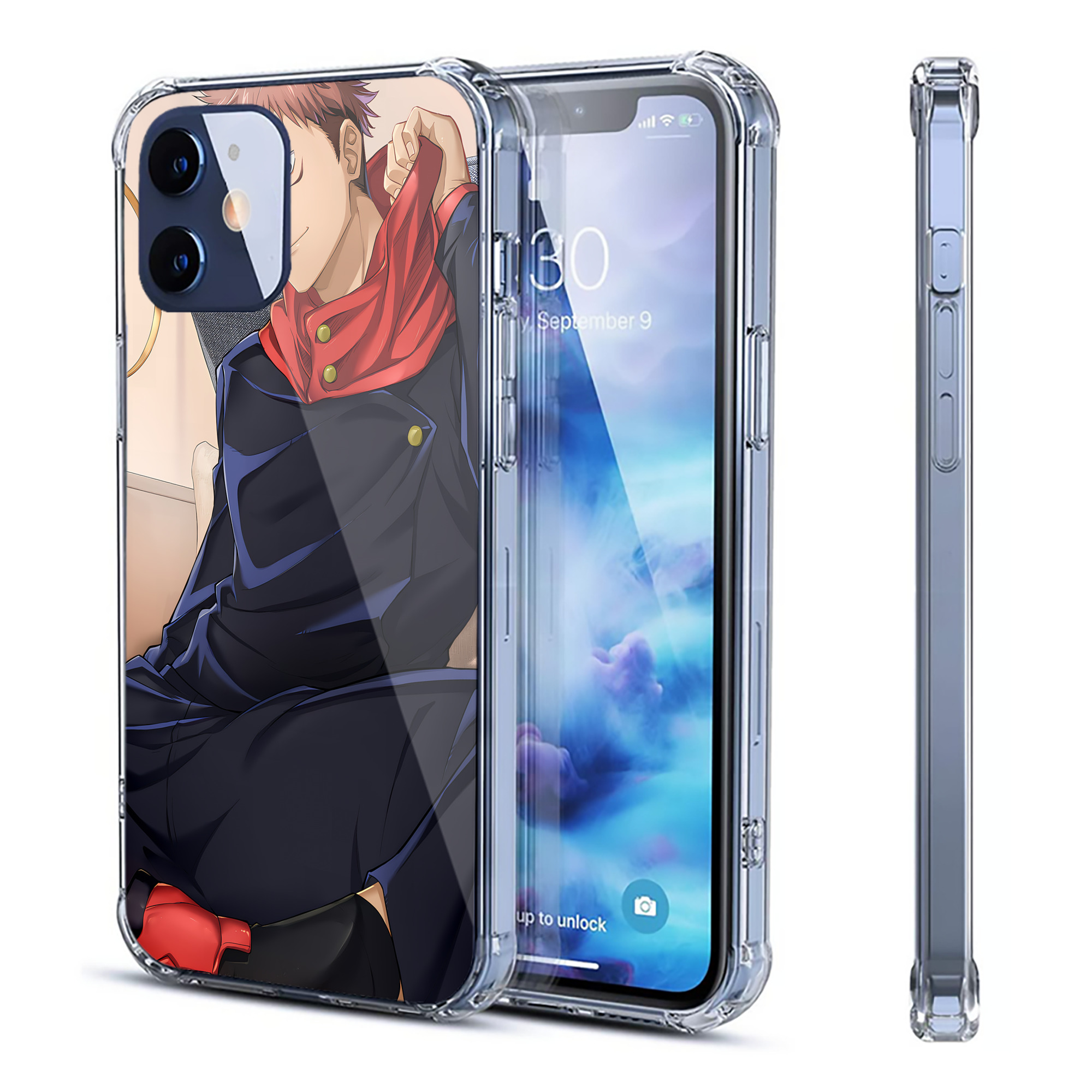 （画像用） 呪術廻戦 Jujutsu Kaisen 【iPhone 12シリーズ対応】透明スマホケース（クリアソフトケース）
